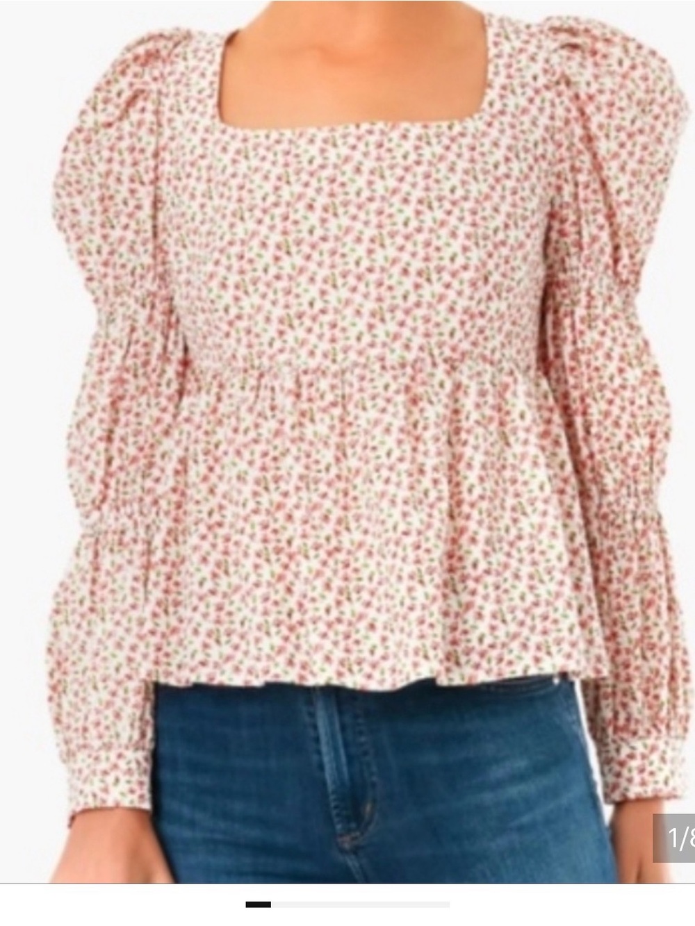 Hyacinth House Clemons Floral Print Puff Sleeve Top